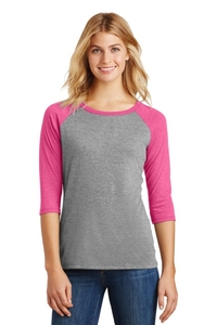 DM136L - District Women's Perfect Tri 3/4 Sleeve Raglan