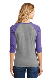 DM136L - District Women's Perfect Tri 3/4 Sleeve Raglan