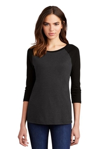 DM136L - District Women's Perfect Tri 3/4 Sleeve Raglan