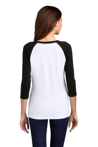 DM136L - District Women's Perfect Tri 3/4 Sleeve Raglan