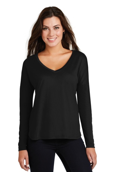 DM413 - District Women's Drapey Long Sleeve Tee