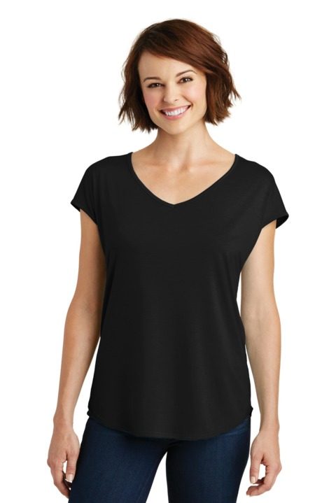 DM416 - District Women's Drapey Cross Back Tee