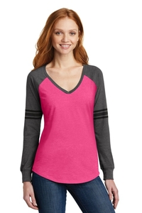 DM477 - District Women's Game Long Sleeve V Neck Tee