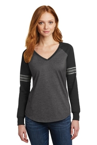 DM477 - District Women's Game Long Sleeve V Neck Tee