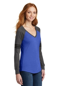 DM477 - District Women's Game Long Sleeve V Neck Tee