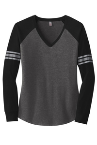 DM477 - District Women's Game Long Sleeve V Neck Tee