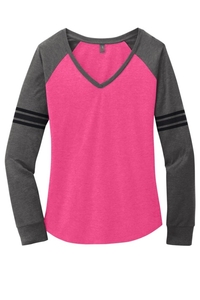 DM477 - District Women's Game Long Sleeve V Neck Tee