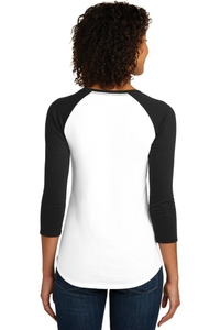 DT6211 - District Women's Fitted Very Important Tee 3/4 Sleeve Raglan