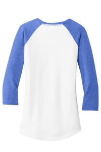 DT6211 - District Women's Fitted Very Important Tee 3/4 Sleeve Raglan