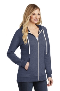 DT456 - District Women's Perfect Tri Blend French Terry Full Zip Hoodie