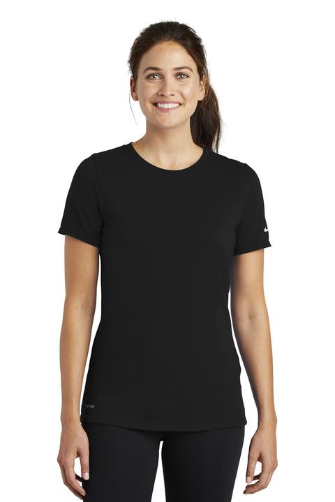 NKBQ5234 - Nike Ladies Dri-FIT Cotton / Poly Scoop Neck Tee