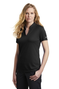 NKAA1848 - Nike Ladies Dri-FIT Hex Textured V Neck Top