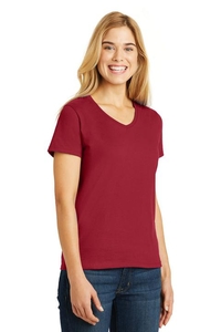 5780 - Hanes Ladies Tagless 100% Cotton V-Neck T-Shirt