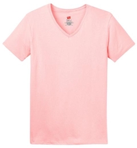 5780 - Hanes Ladies Tagless 100% Cotton V-Neck T-Shirt