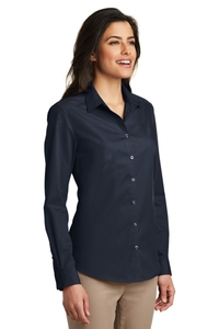 LW100 - Port Authority Ladies Long Sleeve Carefree Poplin Shirt