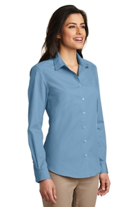 LW100 - Port Authority Ladies Long Sleeve Carefree Poplin Shirt