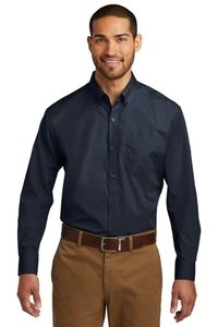 W100 - Port Authority Long Sleeve Carefree Poplin Shirt