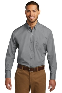 W100 - Port Authority Long Sleeve Carefree Poplin Shirt