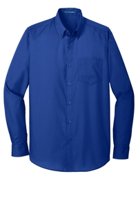 W100 - Port Authority Long Sleeve Carefree Poplin Shirt