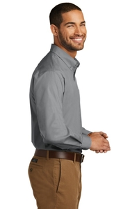 W100 - Port Authority Long Sleeve Carefree Poplin Shirt