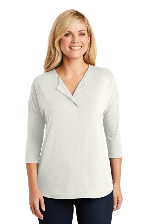 LK5433 - Port Authority Ladies Concept 3/4-Sleeve Soft Split Neck Top