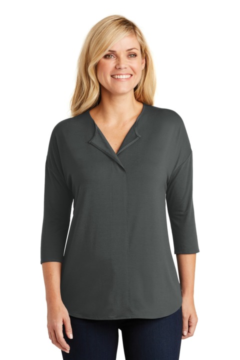 LK5433 - Port Authority Ladies Concept 3/4-Sleeve Soft Split Neck Top