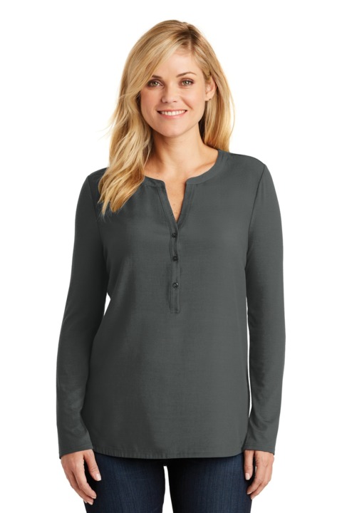 LK5432 - Port Authority Ladies Concept Henley Tunic