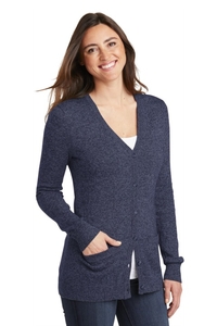 LSW415 - Port Authority Ladies Marled Cardigan Sweater