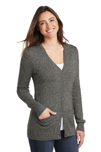 LSW415 - Port Authority Ladies Marled Cardigan Sweater