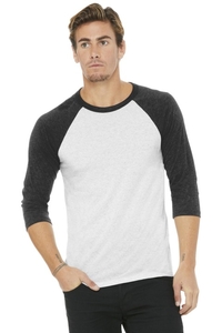 BC3200 - BELLA + CANVAS 3/4 Sleeve Baseball Tee