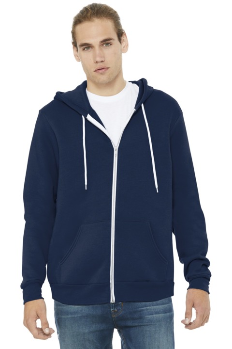 BC3739 - BELLA + CANVAS Unisex Sponge Fleece Full Zip Hoodie