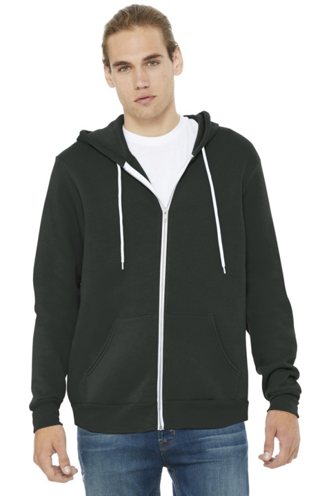 BC3739 - BELLA + CANVAS Unisex Sponge Fleece Full Zip Hoodie