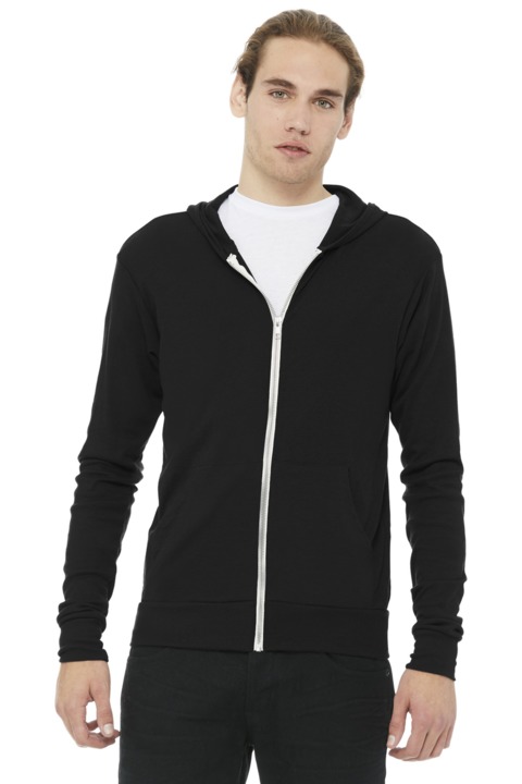 BC3939 - BELLA + CANVAS Triblend Full Zip Lightweight Hoodie