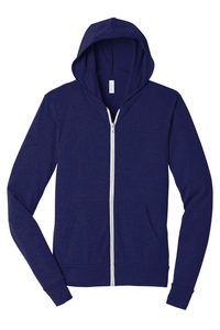 BC3939 - BELLA + CANVAS Triblend Full Zip Lightweight Hoodie