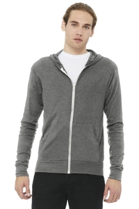 BC3939 - BELLA + CANVAS Triblend Full Zip Lightweight Hoodie