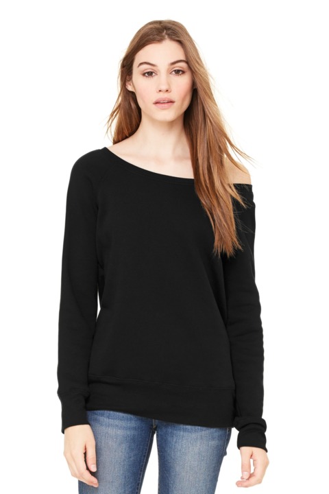 BC7501 - BELLA + CANVAS Women's Sponge Fleece Wide Neck Sweatshirt