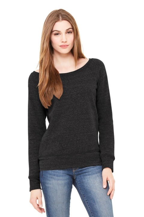 BC7501 - BELLA + CANVAS Women's Sponge Fleece Wide Neck Sweatshirt