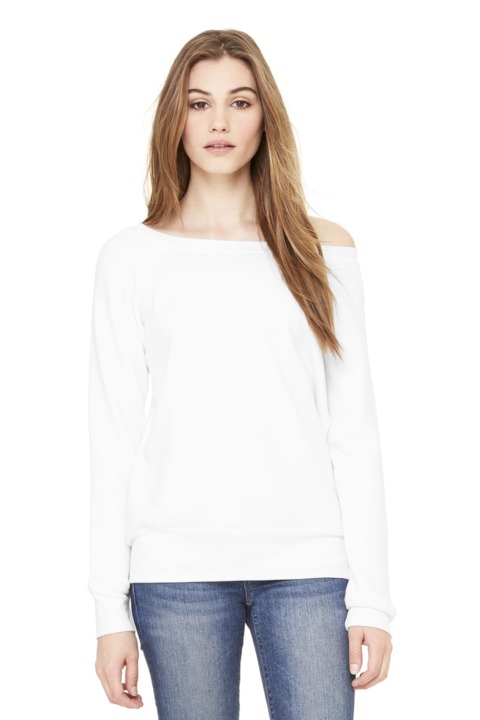 BC7501 - BELLA + CANVAS Women's Sponge Fleece Wide Neck Sweatshirt