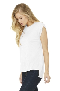 BC8804 - BELLA + CANVAS Women's Flowy Muscle Tee With Rolled Cuffs