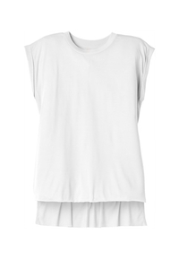 BC8804 - BELLA + CANVAS Women's Flowy Muscle Tee With Rolled Cuffs