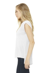 BC8804 - BELLA + CANVAS Women's Flowy Muscle Tee With Rolled Cuffs