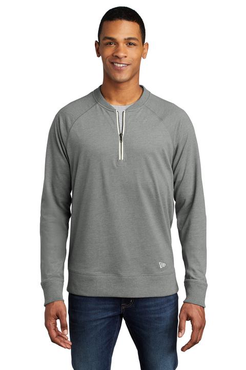 NEA123 - New Era Sueded Cotton Blend 1/4-Zip Pullover NEA123