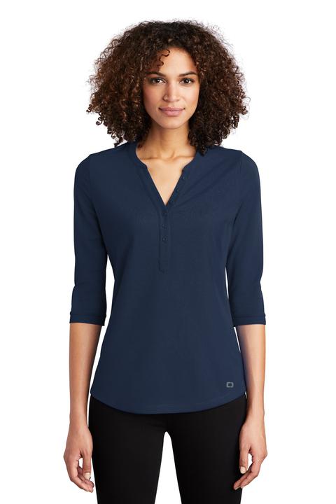 LOG104 - OGIO Ladies Jewel Henley