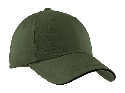 C830 - Port Authority Sandwich Bill Cap with Striped Closure.  C830