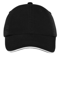 C830 - Port Authority Sandwich Bill Cap with Striped Closure.  C830