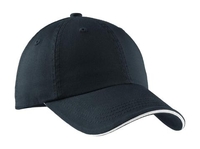 C830 - Port Authority Sandwich Bill Cap with Striped Closure.  C830