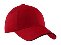 C830 - Port Authority Sandwich Bill Cap with Striped Closure.  C830