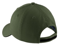 C830 - Port Authority Sandwich Bill Cap with Striped Closure.  C830