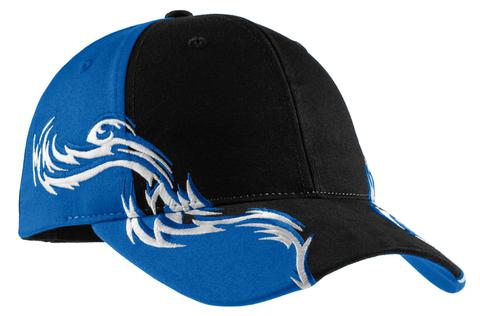 C859 - Port Authority Colorblock Racing Cap with Flames.  C859