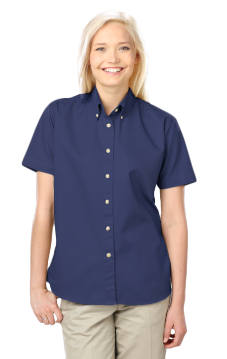 BG6213S - Ladies Short Sleeve 100% Cotton Twill Shirt